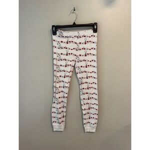 Janie and Jack Peanuts Snoopy Hearts Pajama Pants White Red Girls Size 8